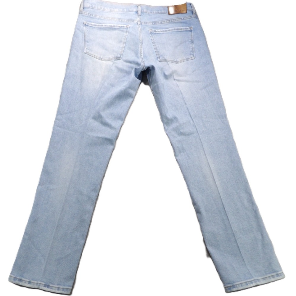 Mott & Bow Men Slim Fit Jeans Organic Cotton Stretch Light Wash 32x30 Blue Denim